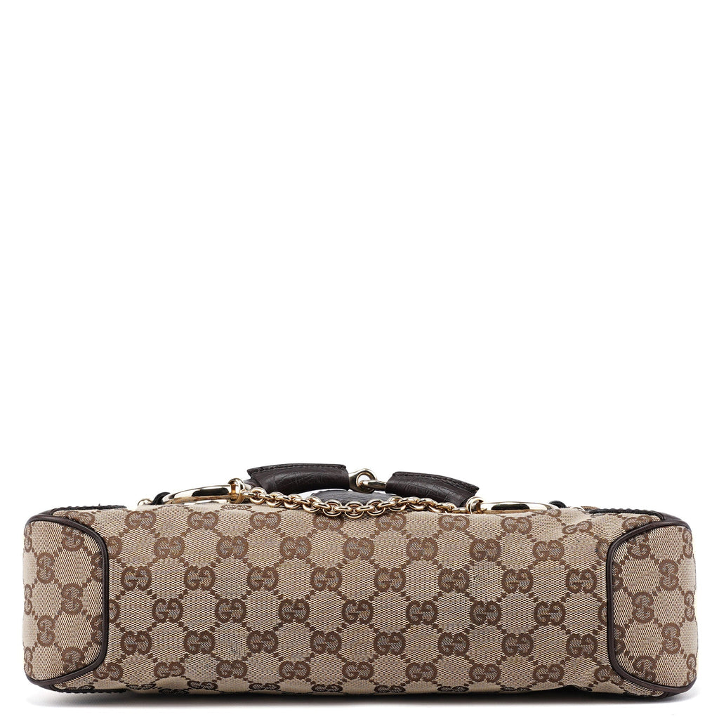 114915 Beige GG Horsebit Hobo Shoulder Bag
