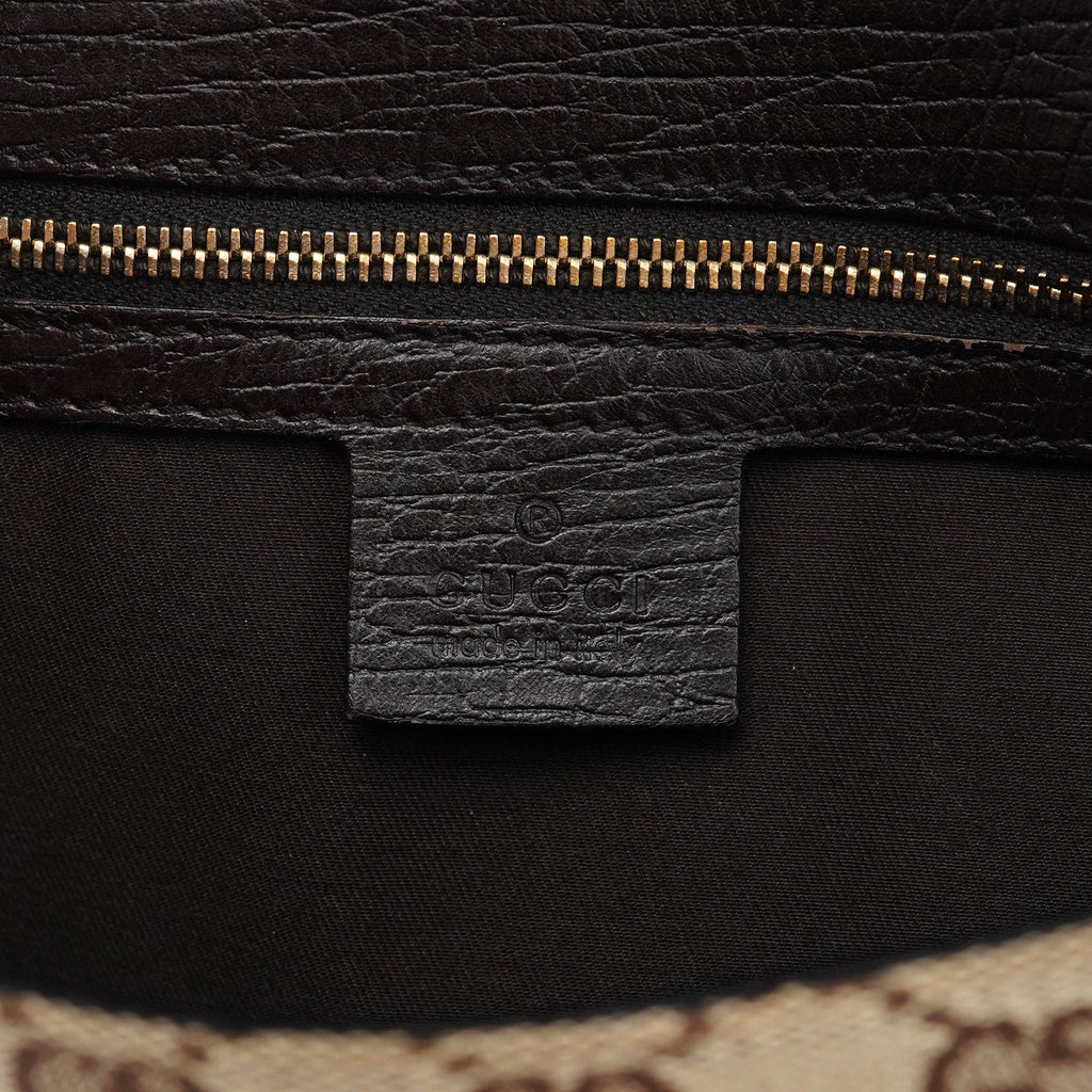 114915 Beige GG Horsebit Hobo Shoulder Bag