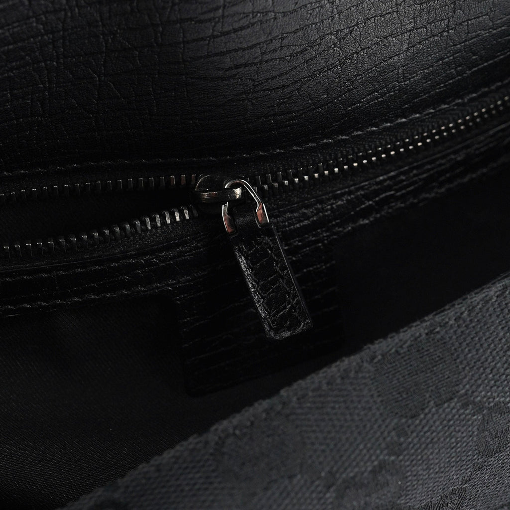 114915 Black GG Horsebit Shoulder Bag