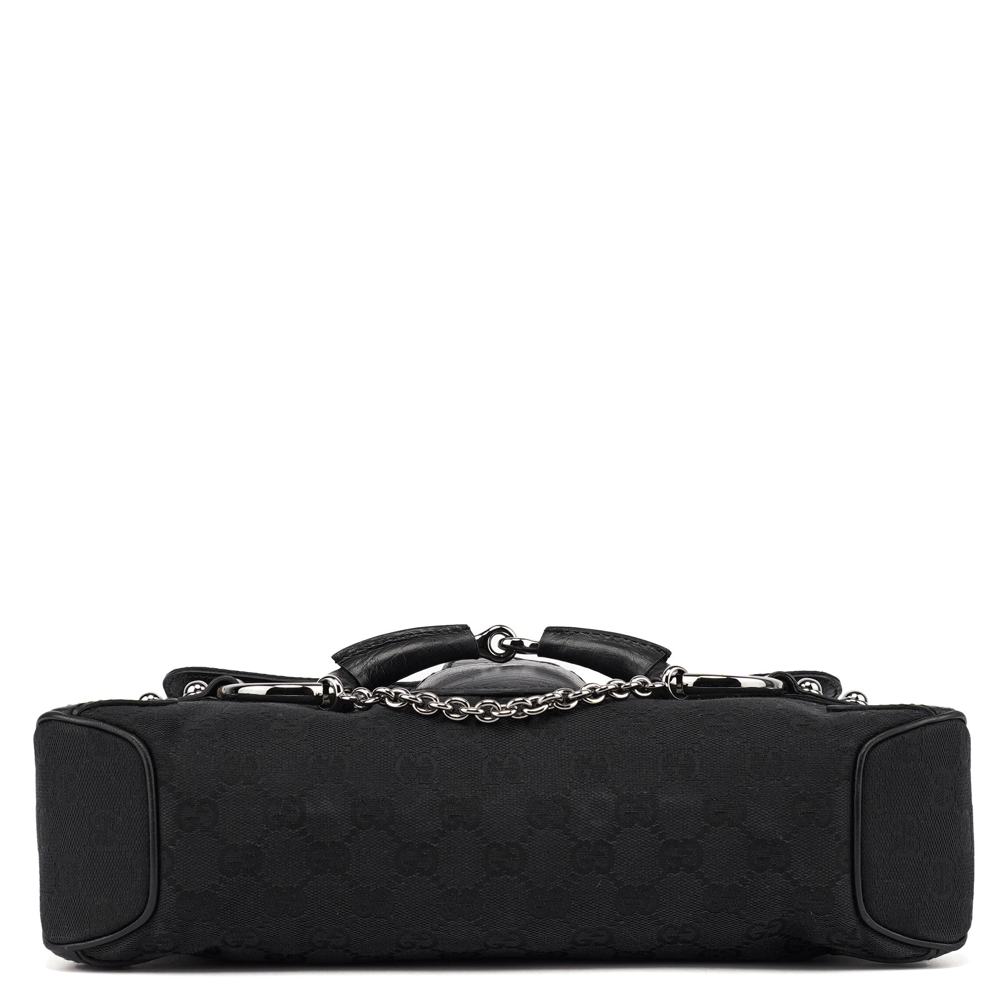 114915 Black GG Horsebit Shoulder Bag