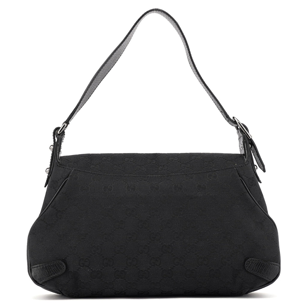114915 Black GG Horsebit Shoulder Bag