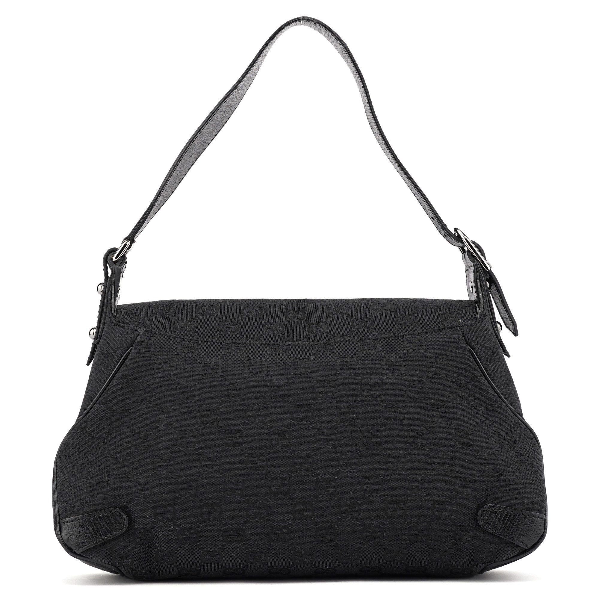 114915 Black GG Horsebit Shoulder Bag