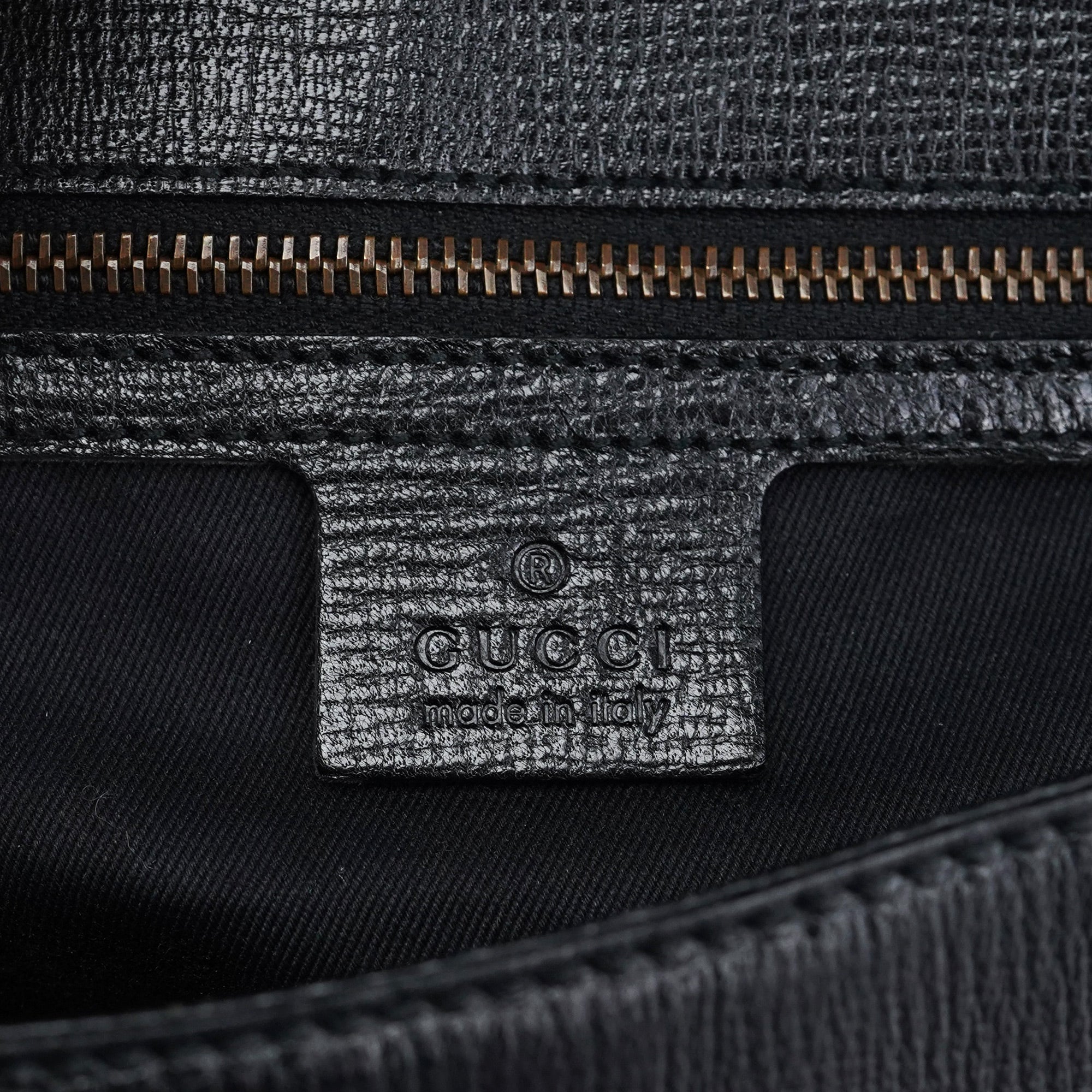 114915 Black Leather Horsebit Shoulder Bag