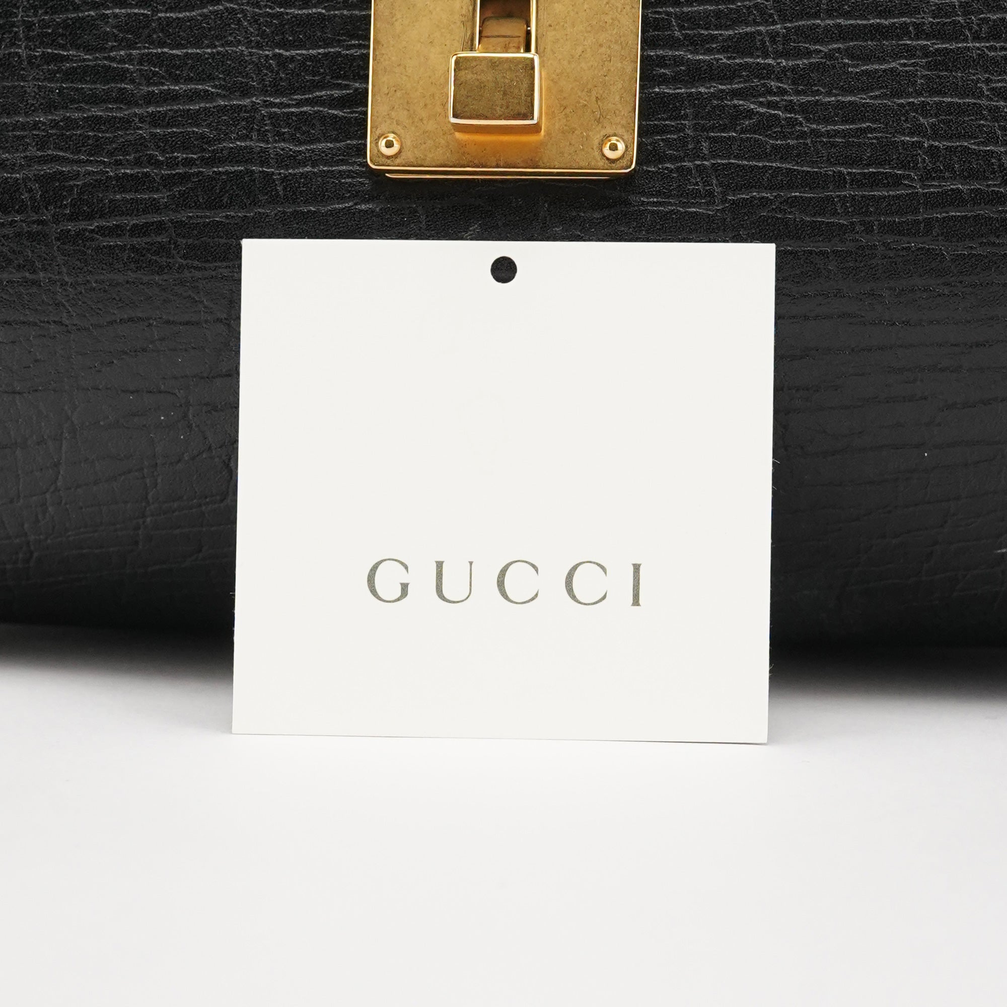 114993 Black Leather Bamboo Bullet Shoulder Bag
