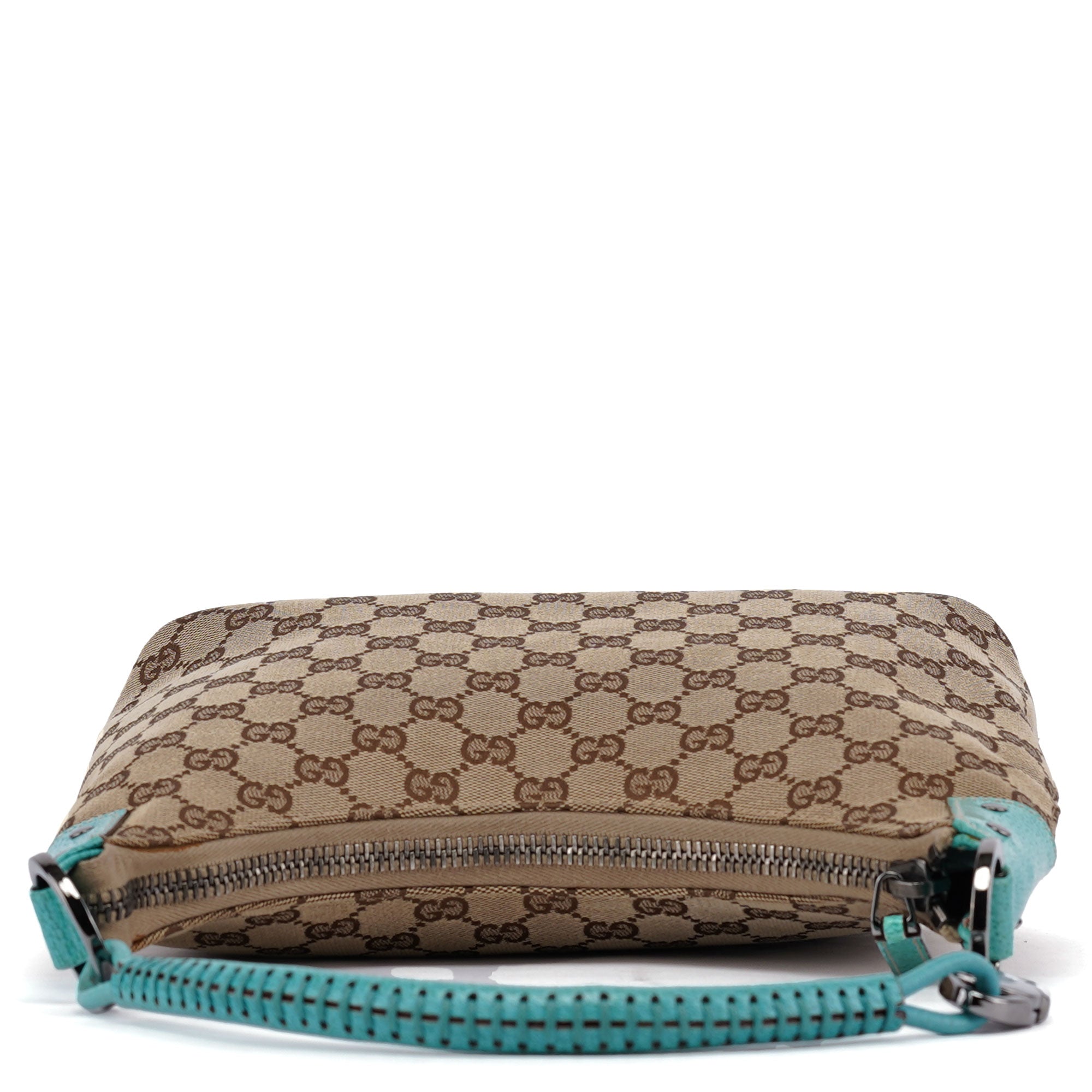 115002 Beige Turquoise GG Shoulder Bag