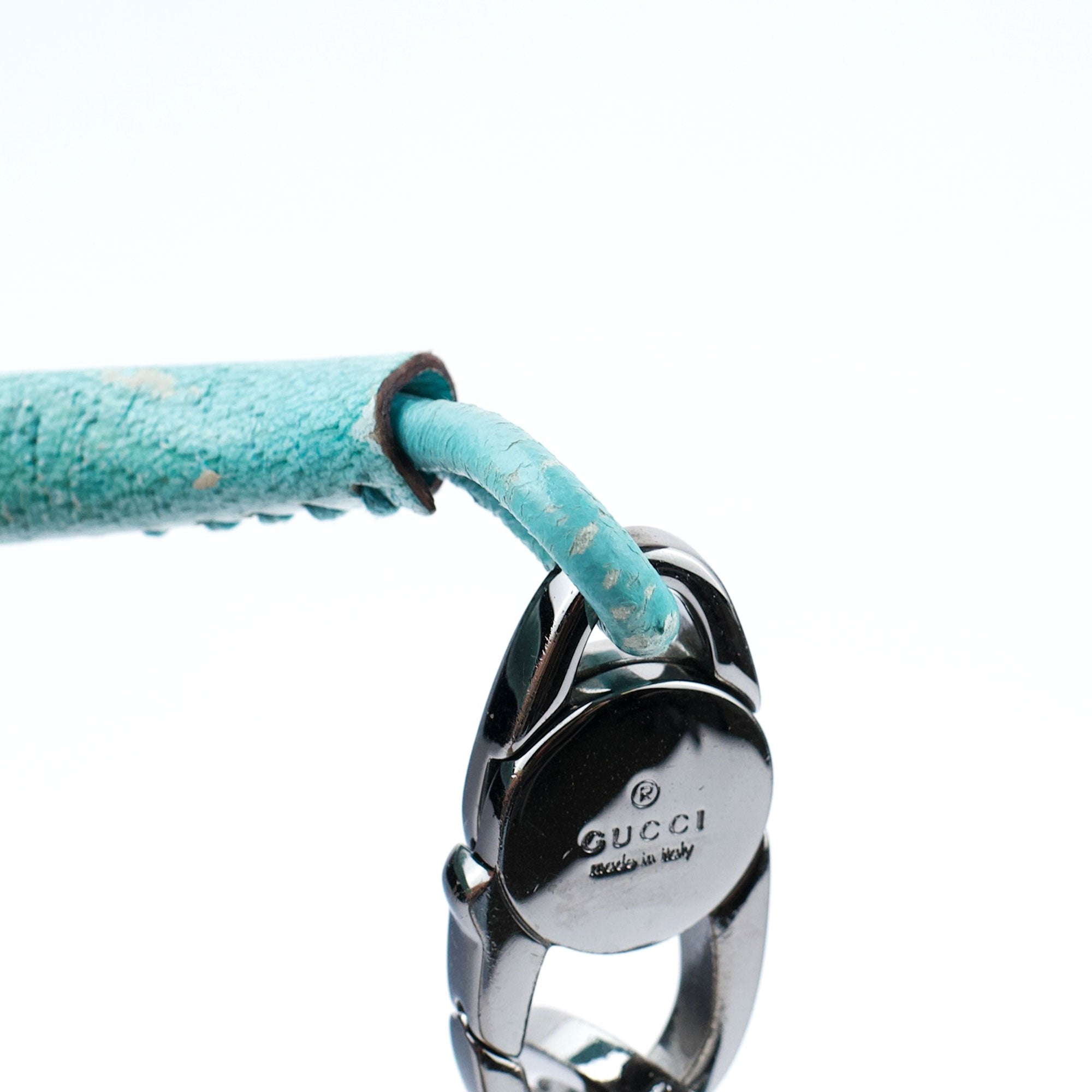 115002 Beige Turquoise GG Shoulder Bag