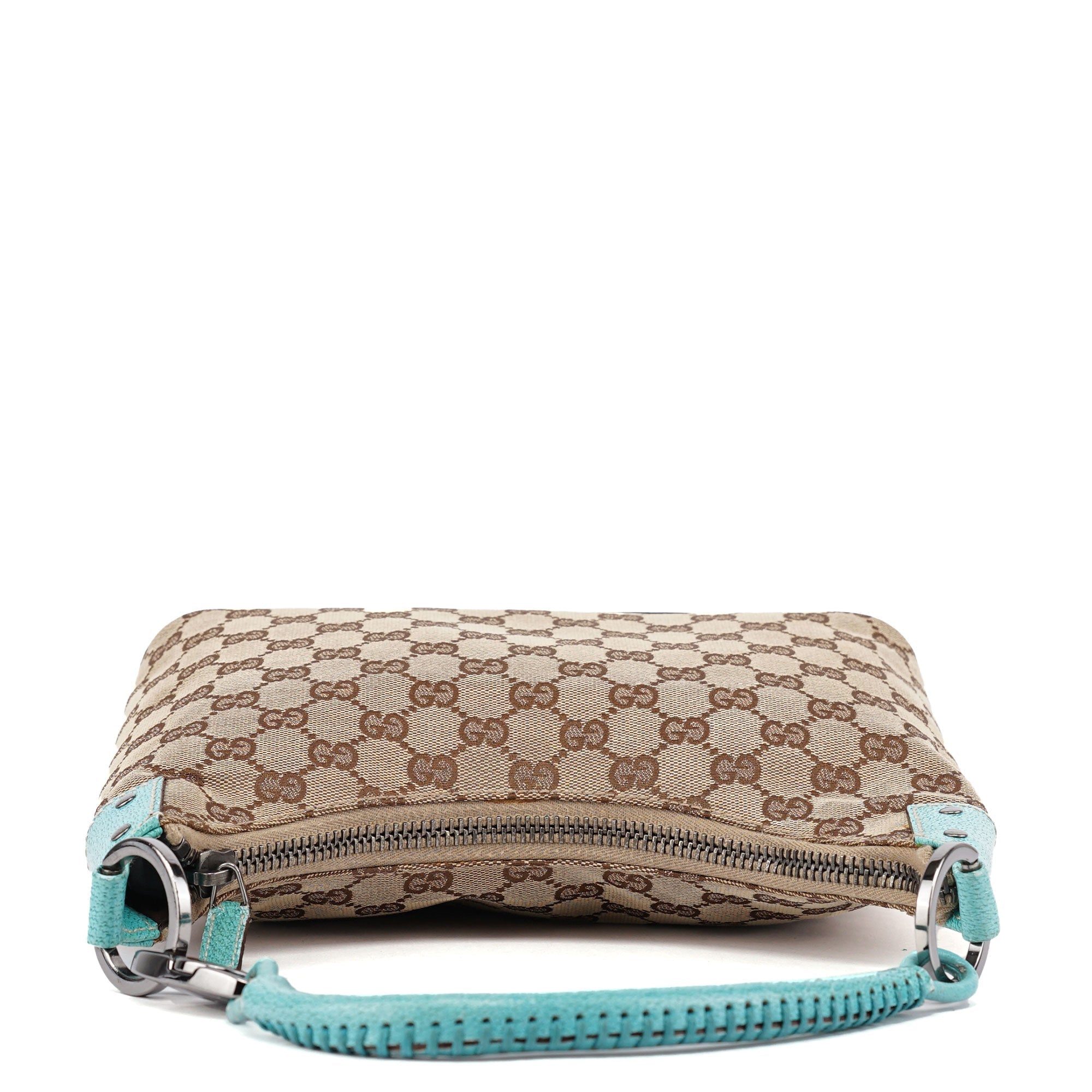 115002 Beige Turquoise GG Shoulder Bag