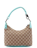 115002 Beige Turquoise GG Shoulder Bag