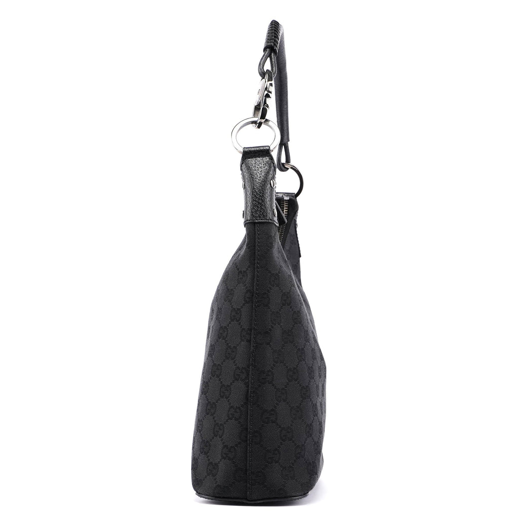 115003 Black GG Hobo Shoulder Bag
