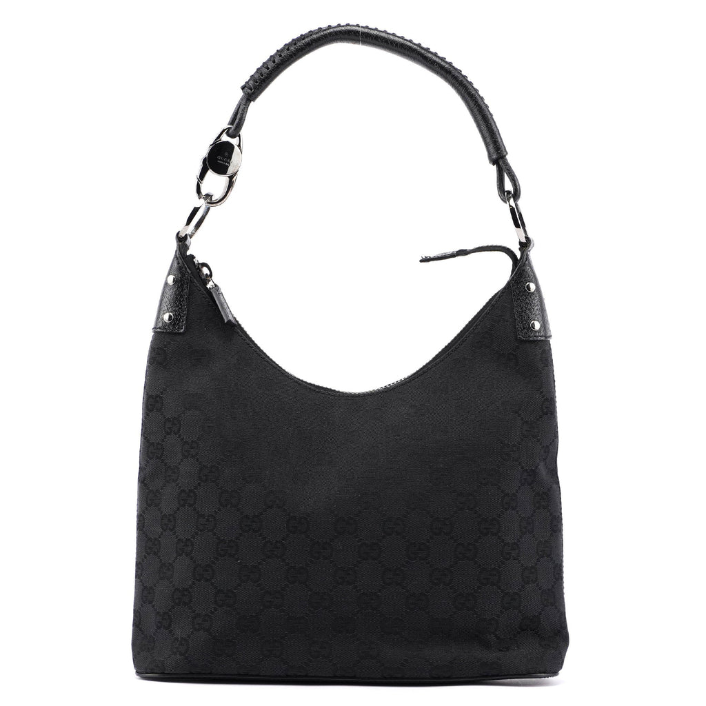 115003 Black GG Hobo Shoulder Bag