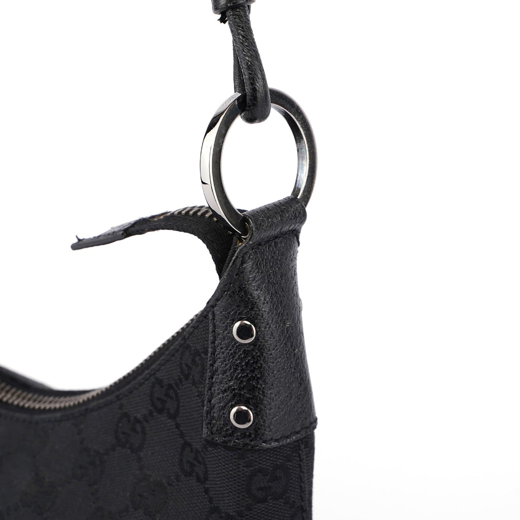 115003 Black GG Hobo Shoulder Bag