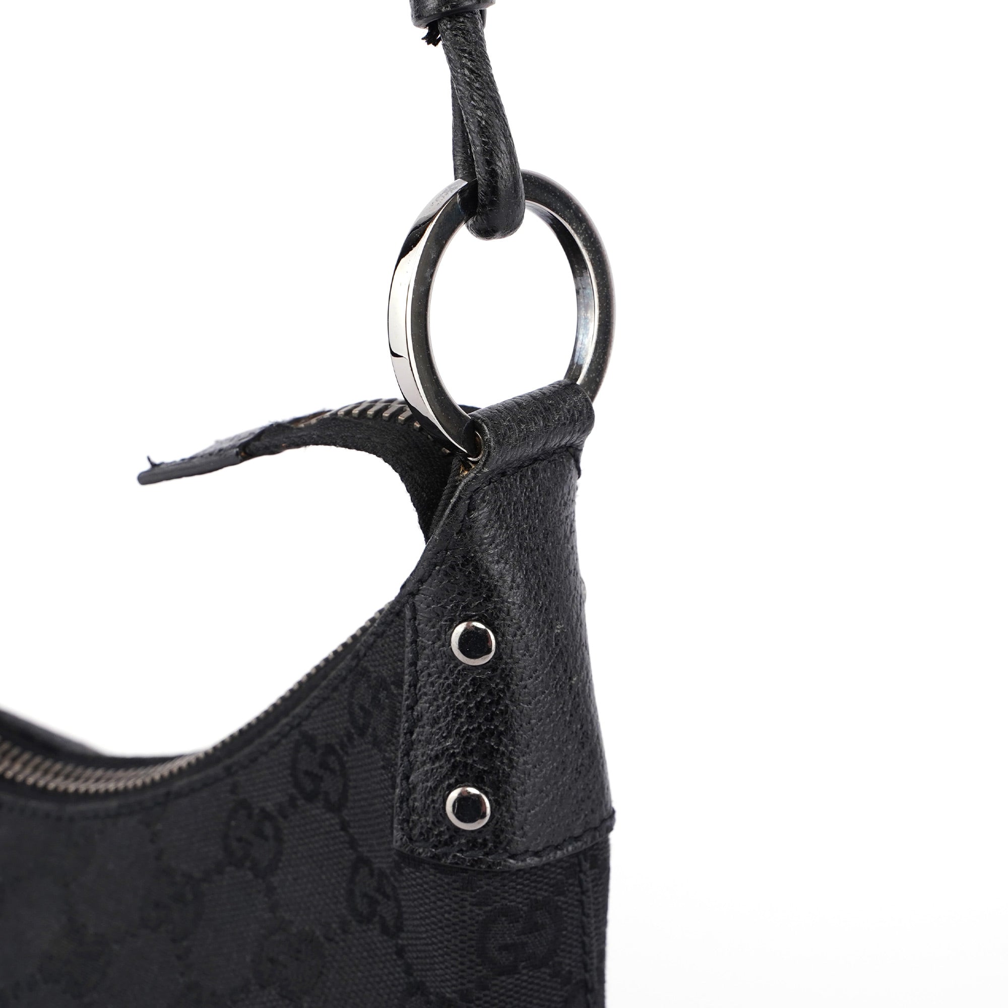 115003 Black GG Hobo Shoulder Bag