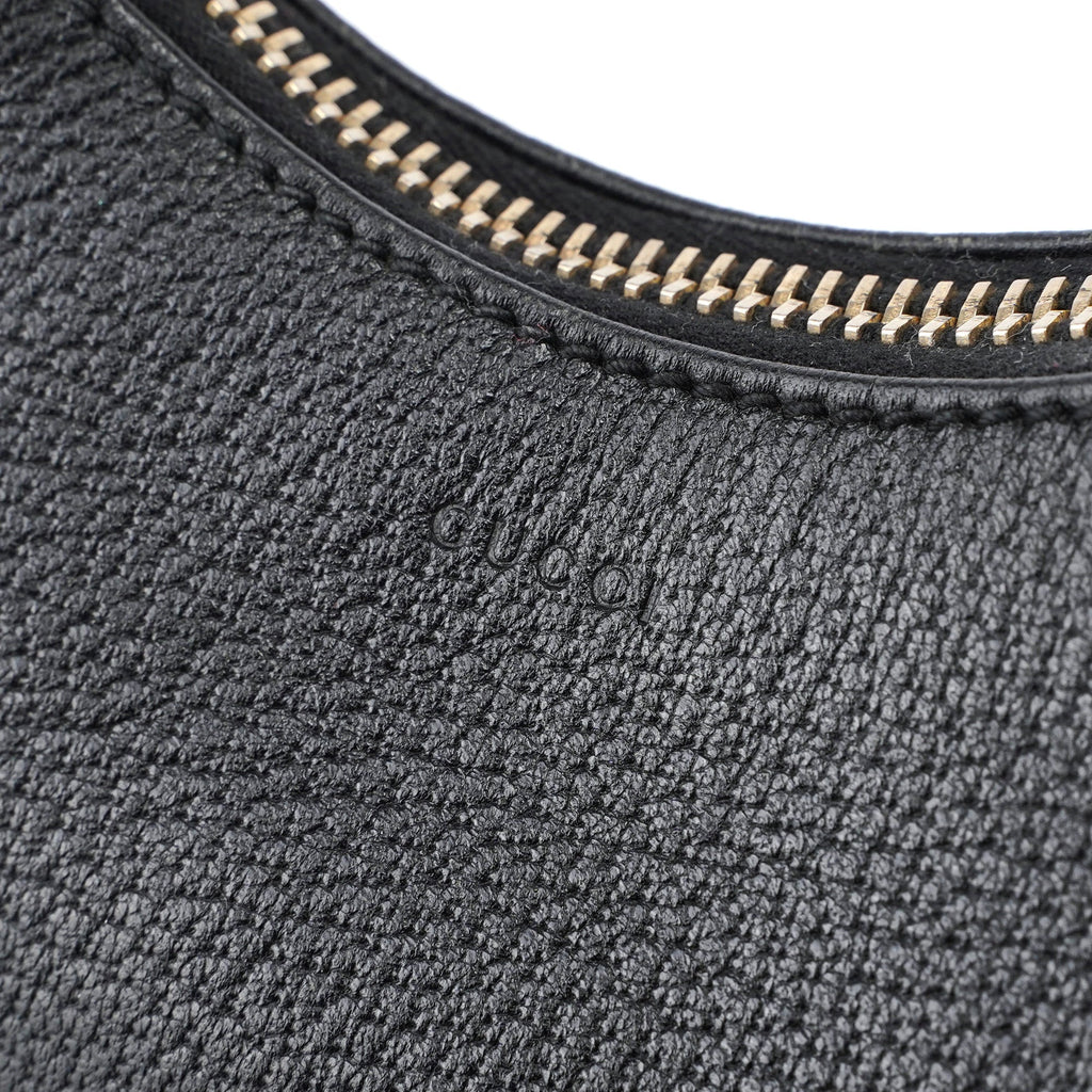 115003 Black Leather Hobo Shoulder Bag