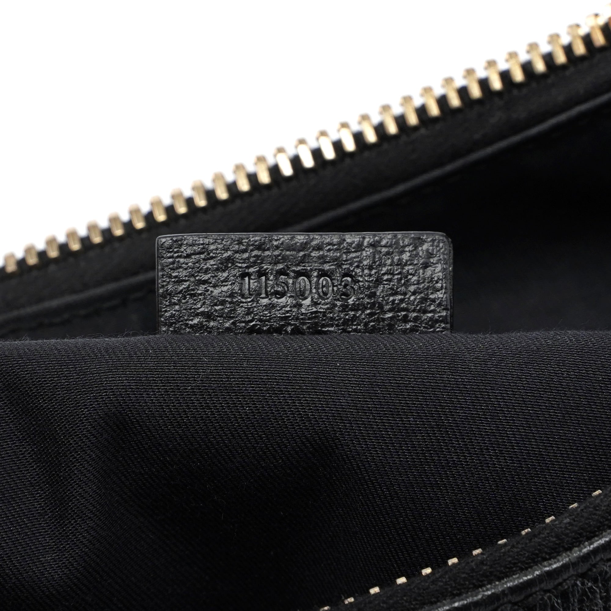 115003 Black Leather Hobo Shoulder Bag