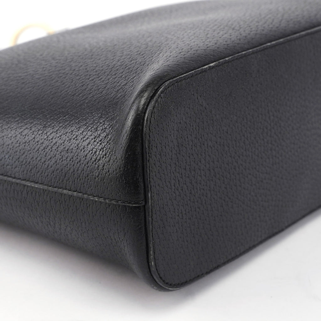 115003 Black Leather Shoulder Bag