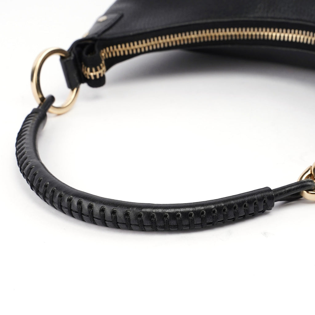 115003 Black Leather Shoulder Bag