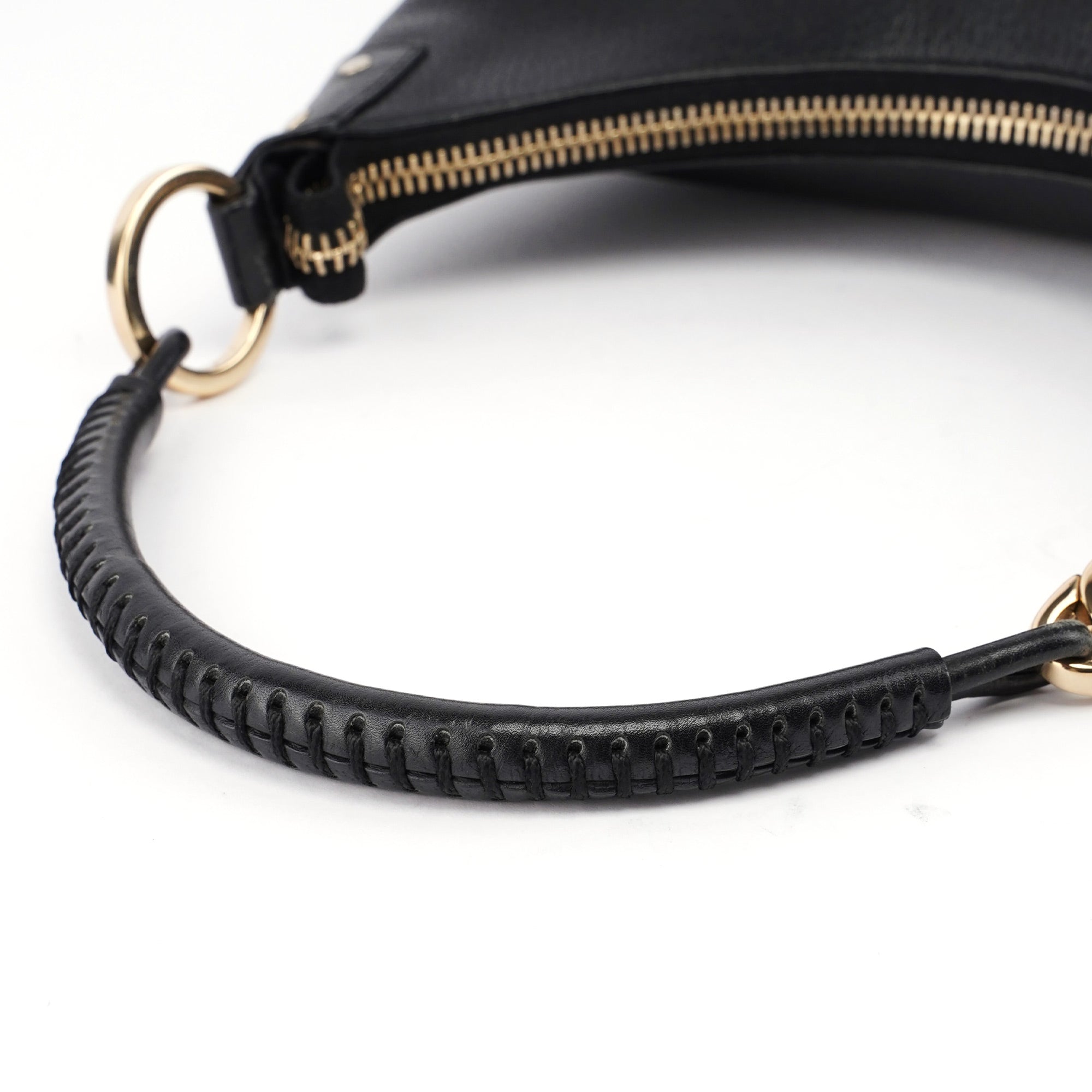 115003 Black Leather Shoulder Bag