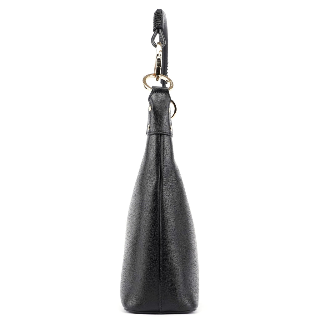 115003 Black Pebble Leather Shoulder Bag
