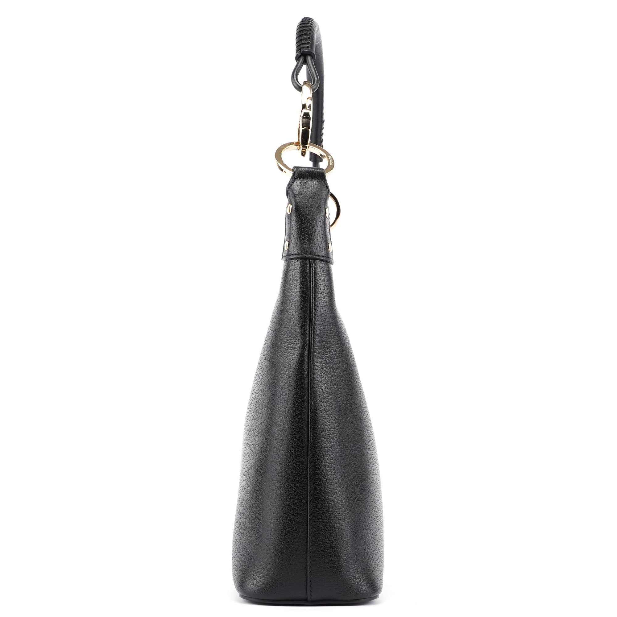 115003 Black Pebble Leather Shoulder Bag