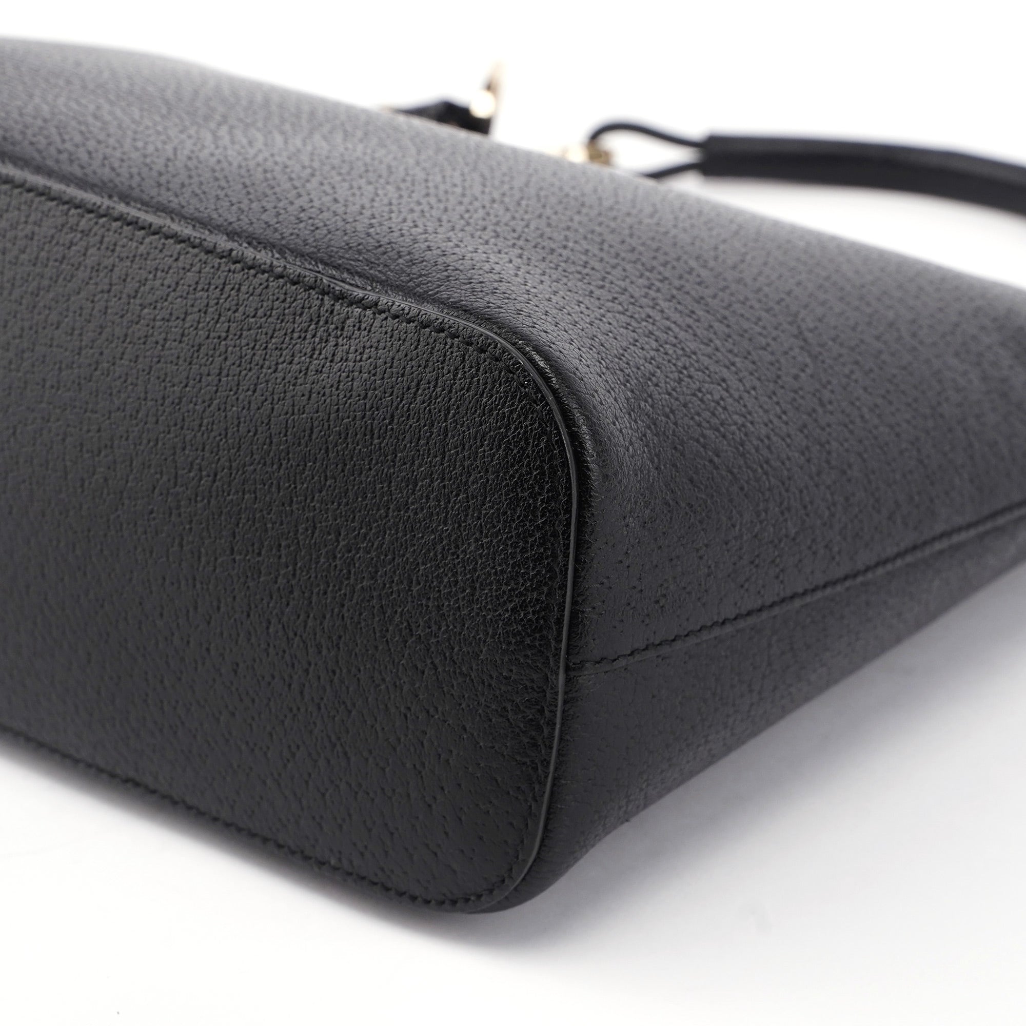 115003 Black Pebble Leather Shoulder Bag
