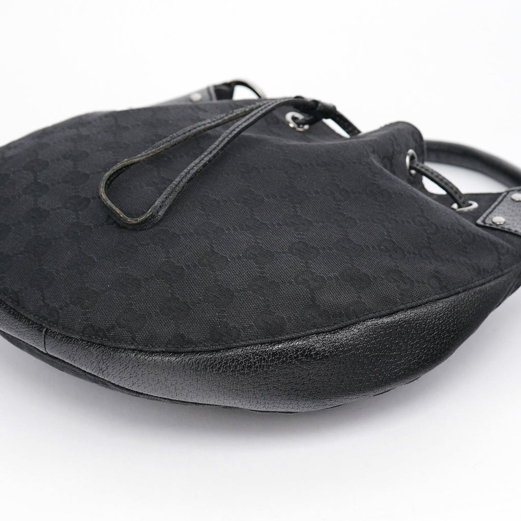 115006 Black GG Round Shoulder Bag