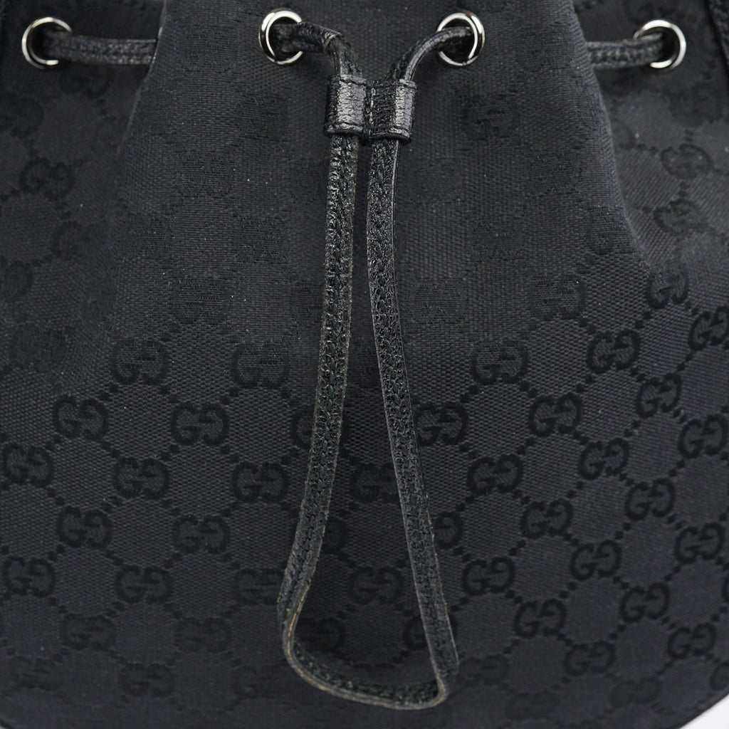 115006 Black GG Round Shoulder Bag