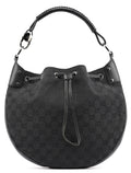 115006 Black GG Round Shoulder Bag