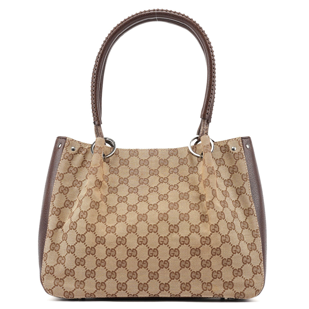 115007 Beige GG Leather Tote Bag