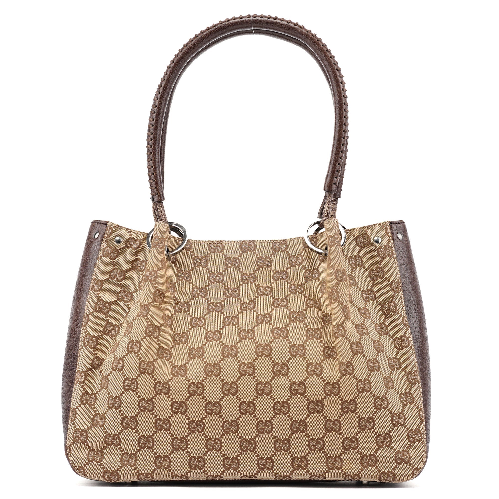 115007 Beige GG Leather Tote Bag
