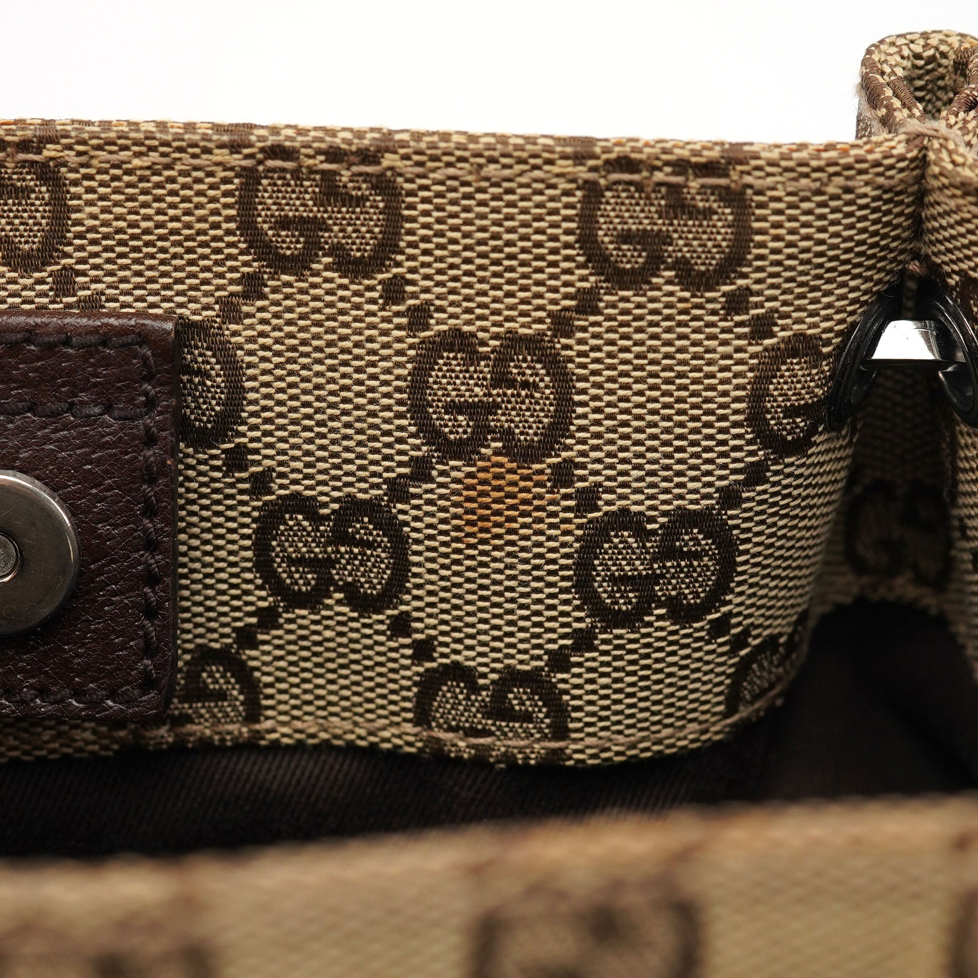 115007 Beige GG Leather Tote Bag