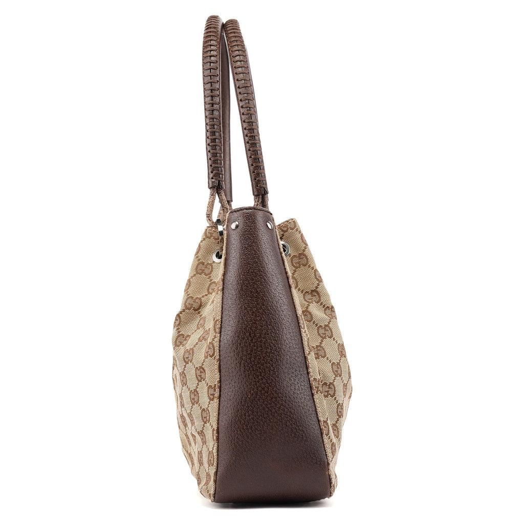 115007 Beige GG Leather Tote Bag