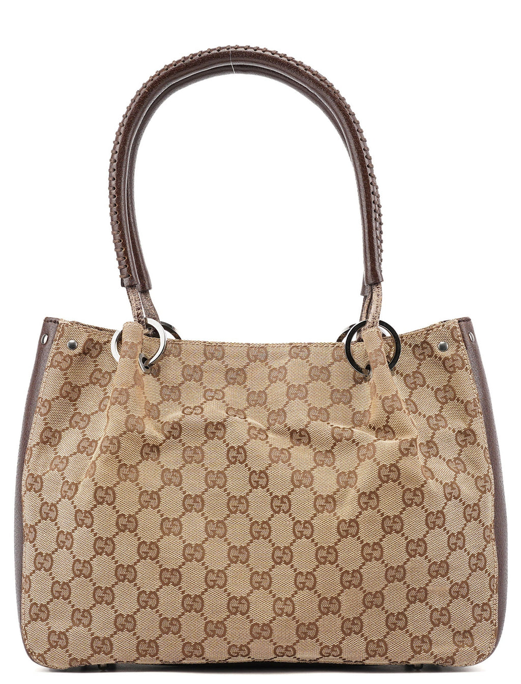 115007 Beige GG Leather Tote Bag