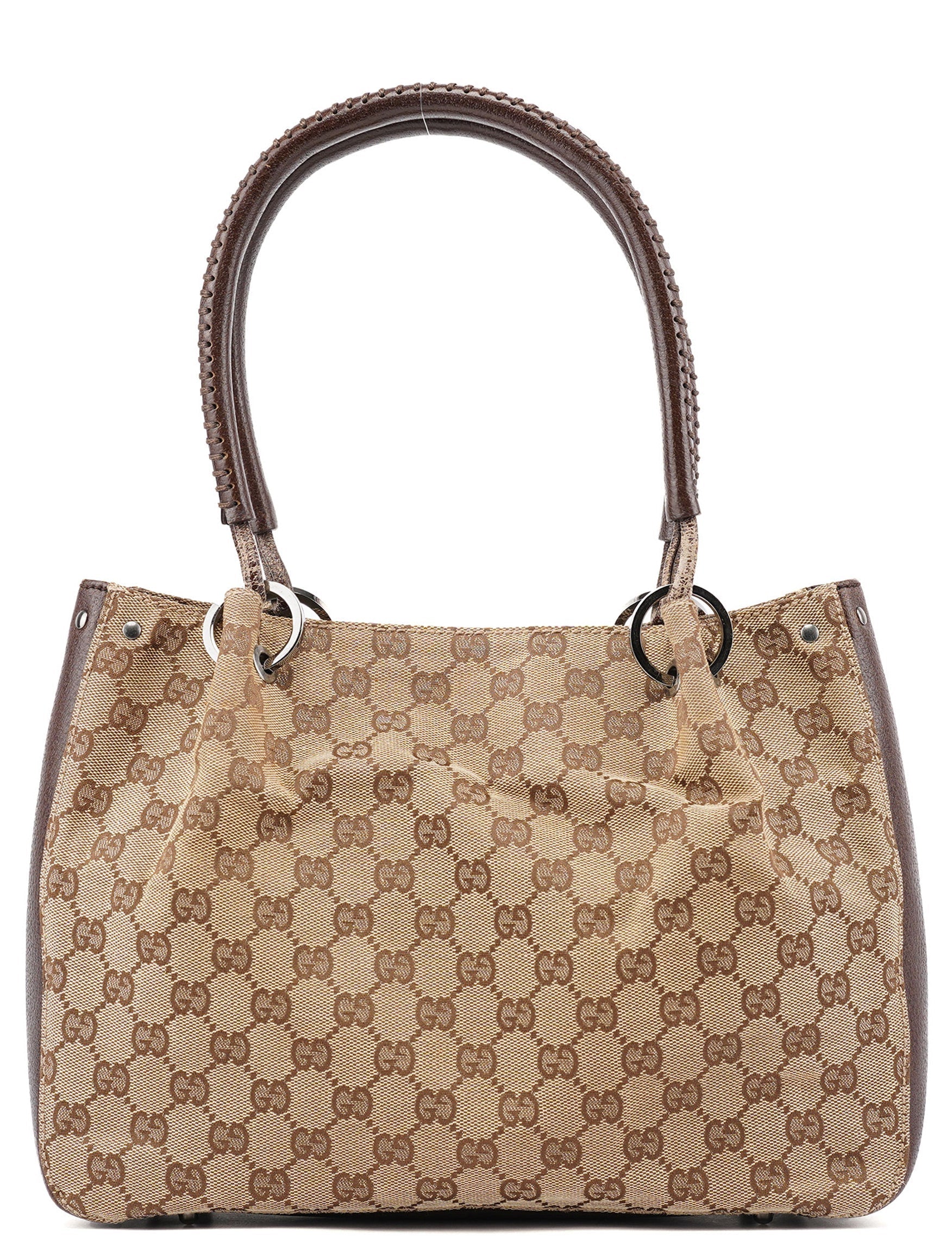115007 Beige GG Leather Tote Bag