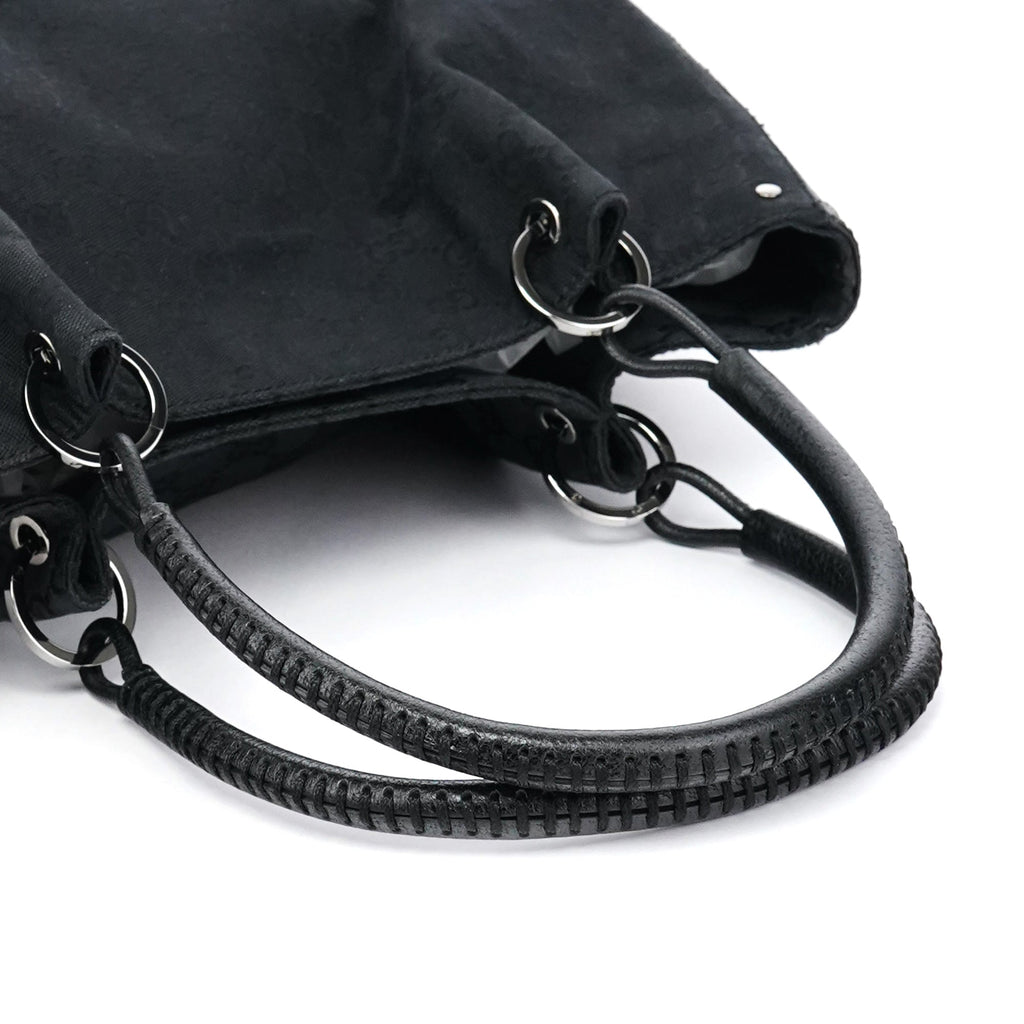 115016 Black GG Leather Tote Bag