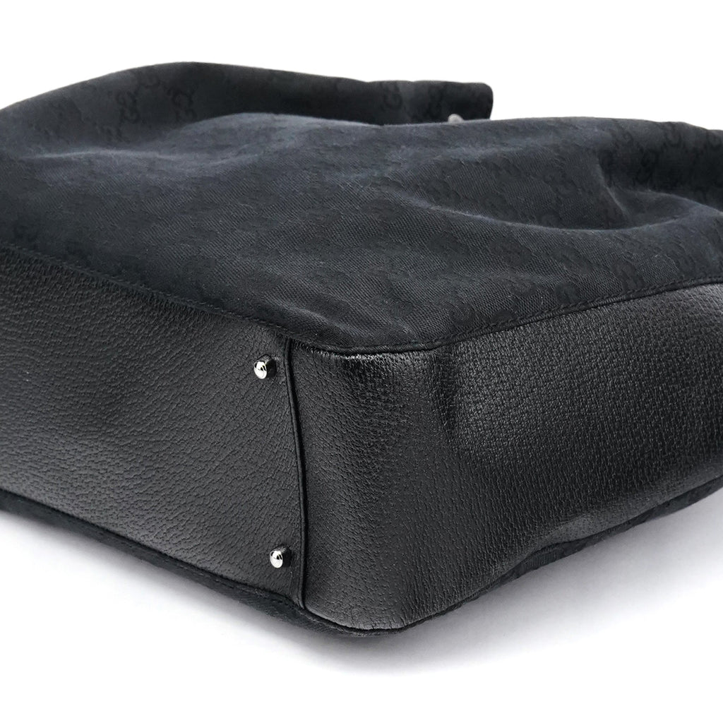 115016 Black GG Leather Tote Bag