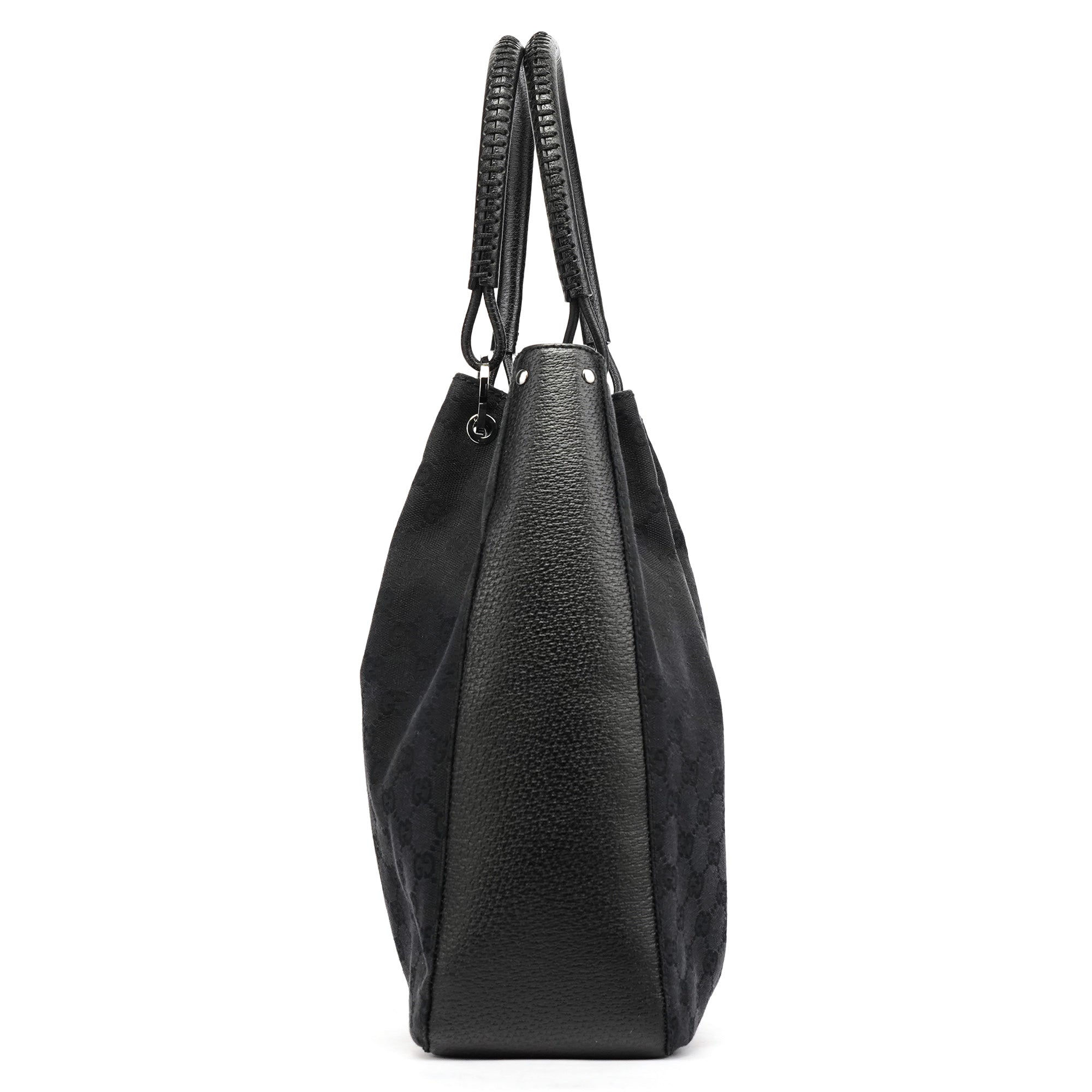 115016 Black GG Leather Tote Bag
