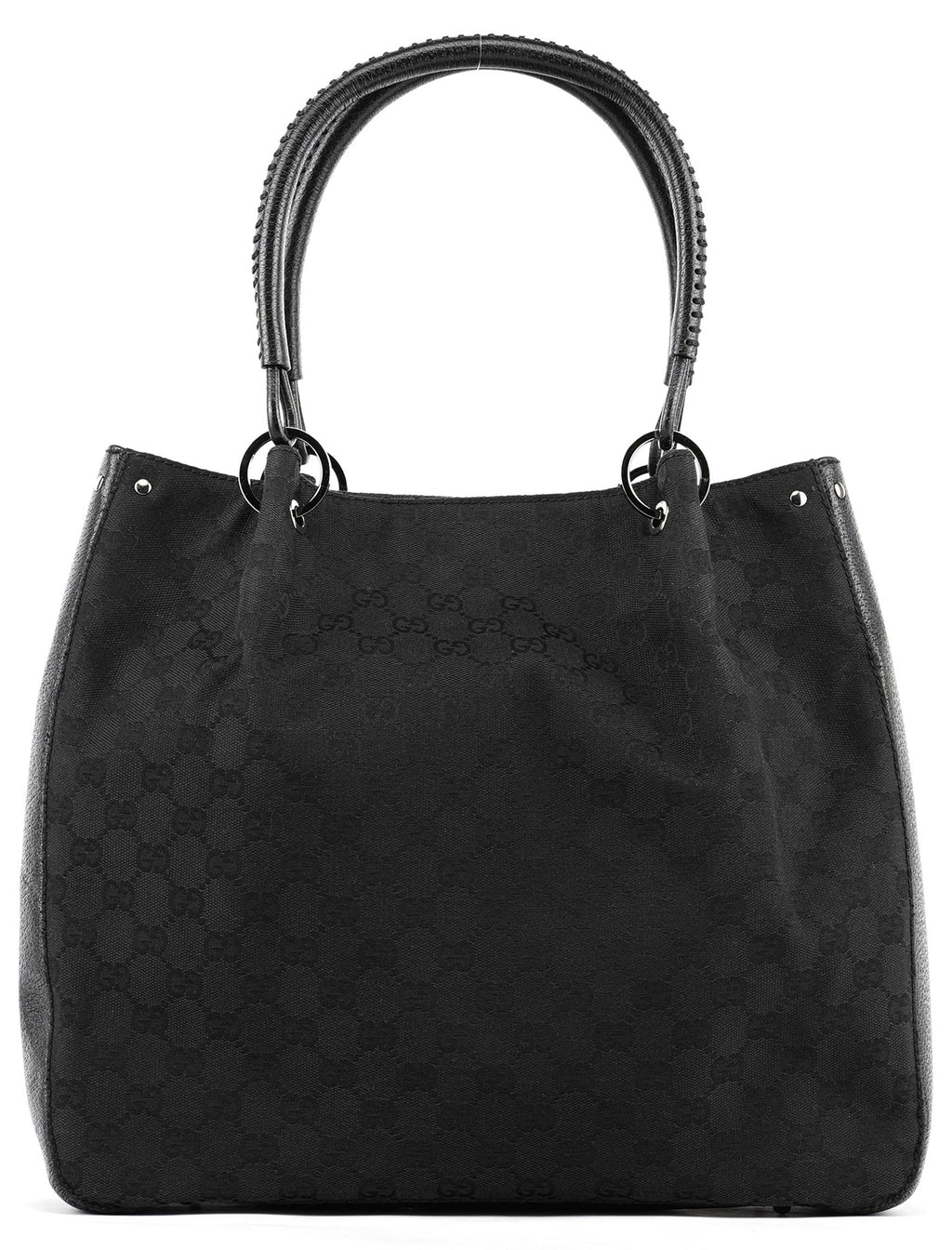 115016 Black GG Leather Tote Bag