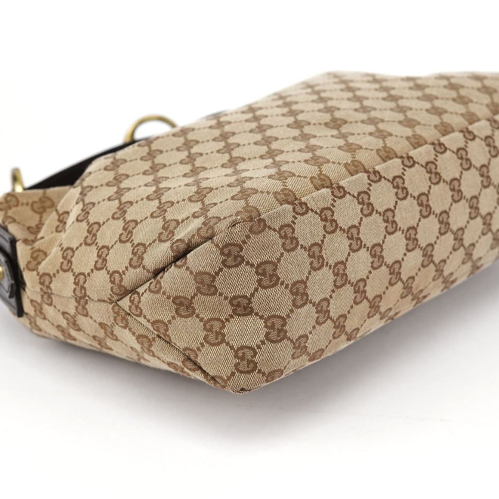 115867 Beige GG Horsebit Shoulder Bag