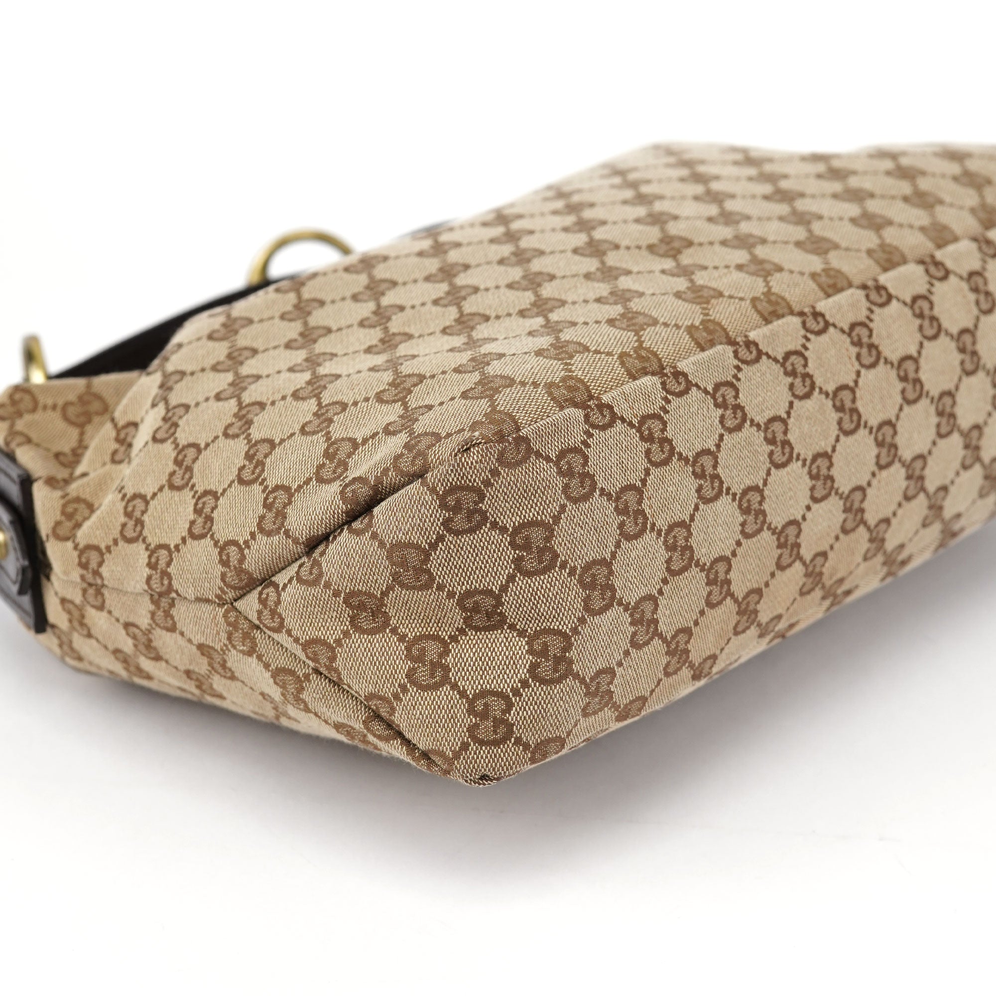 115867 Beige GG Horsebit Shoulder Bag
