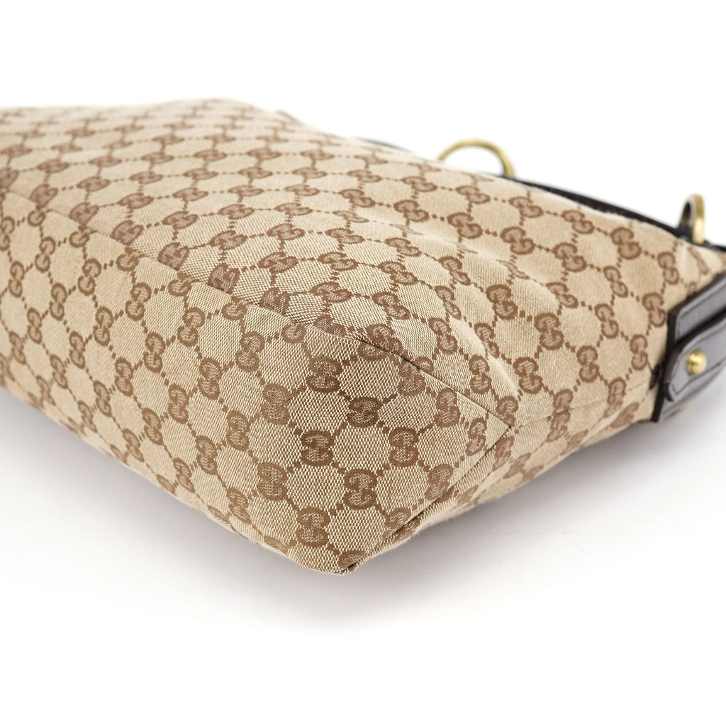 115867 Beige GG Horsebit Shoulder Bag