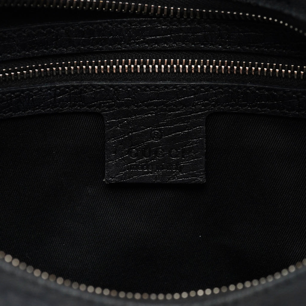115867 Black GG Horsebit Shoulder Bag