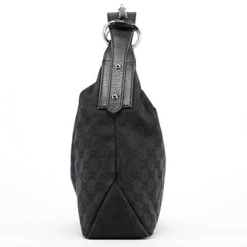 115867 Black GG Horsebit Shoulder Bag