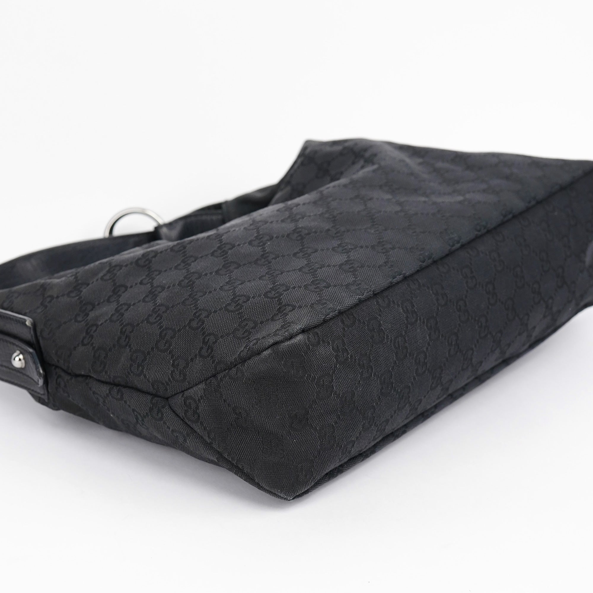 115867 Black GG Horsebit Shoulder Bag
