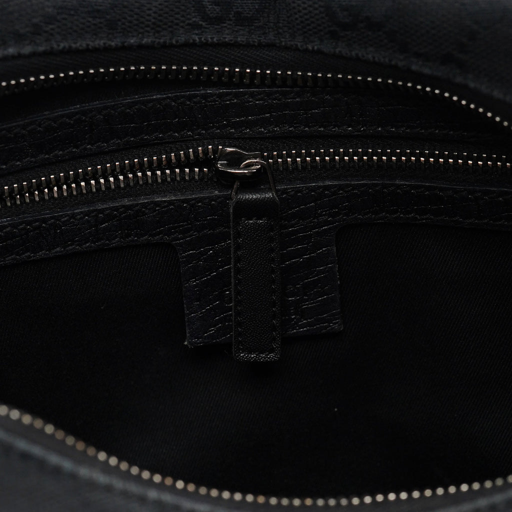 115867 Black GG Horsebit Shoulder Bag