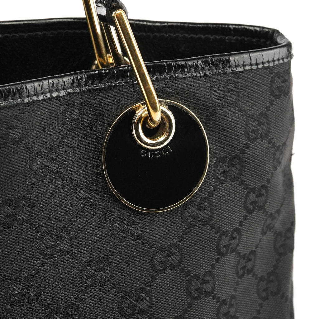 120837 Black GG Canvas Tote Bag