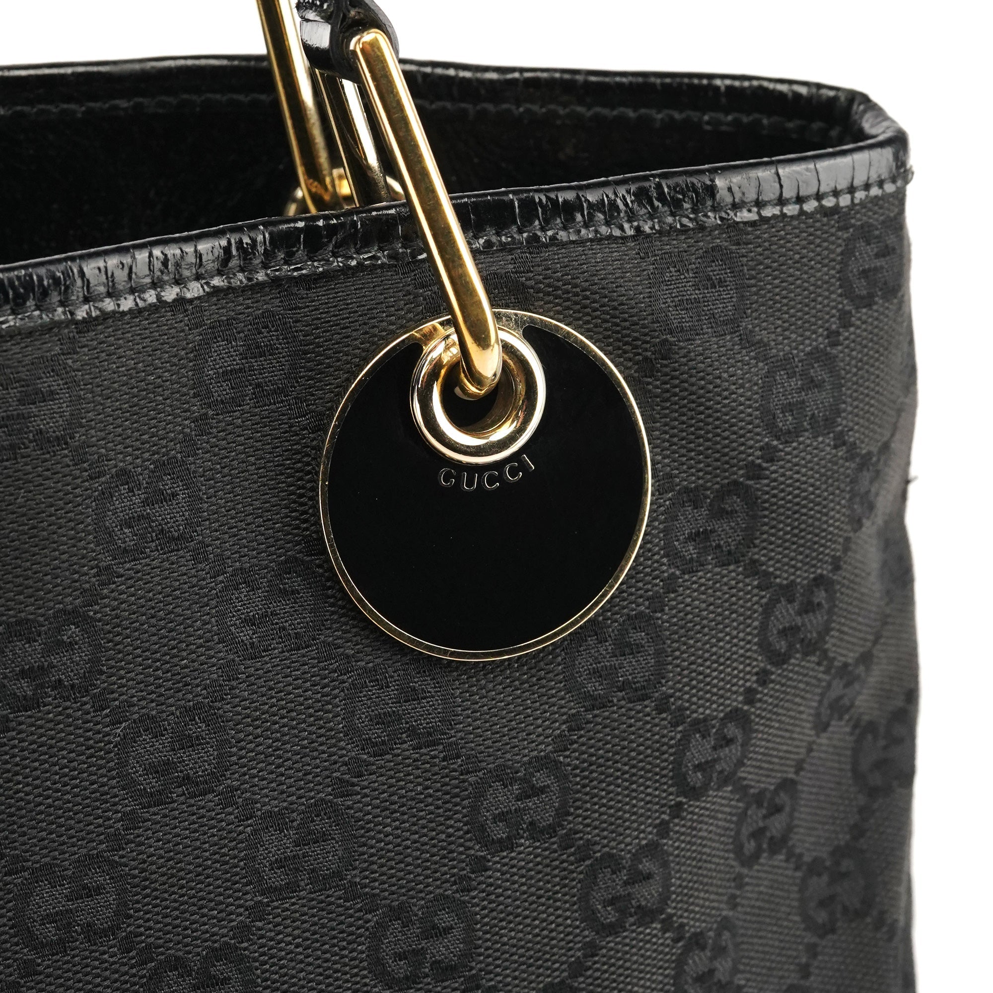 120837 Black GG Canvas Tote Bag