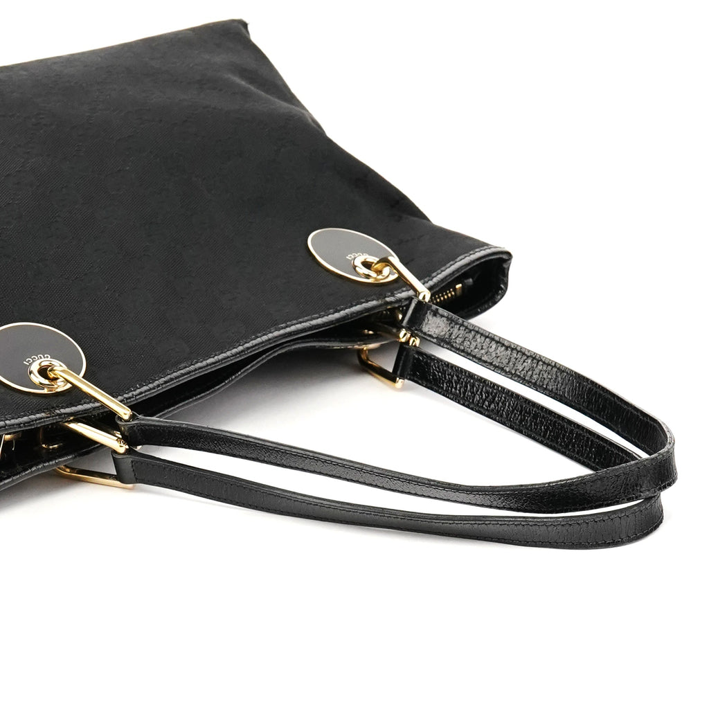 120837 Black GG Canvas Tote Bag