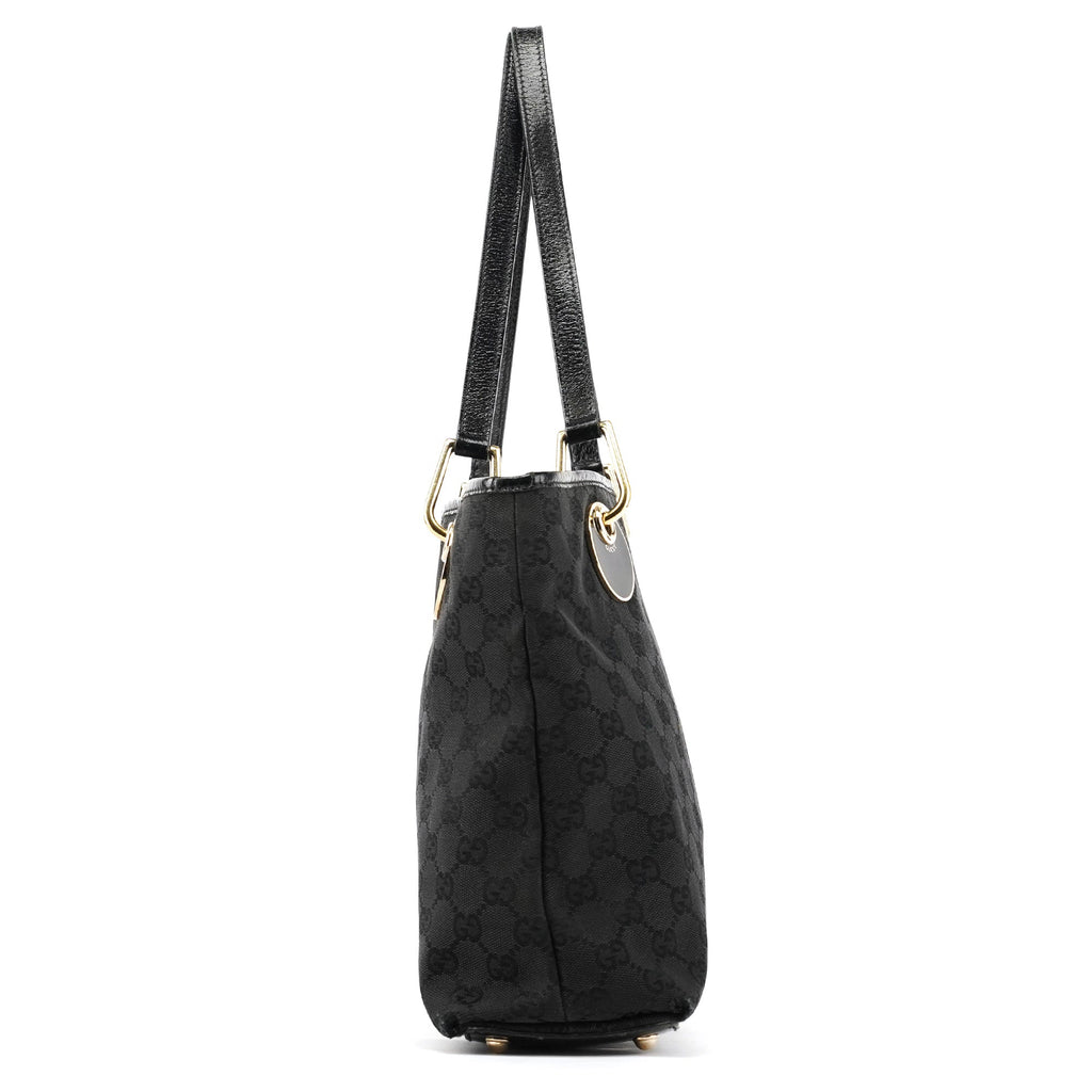 120837 Black GG Canvas Tote Bag