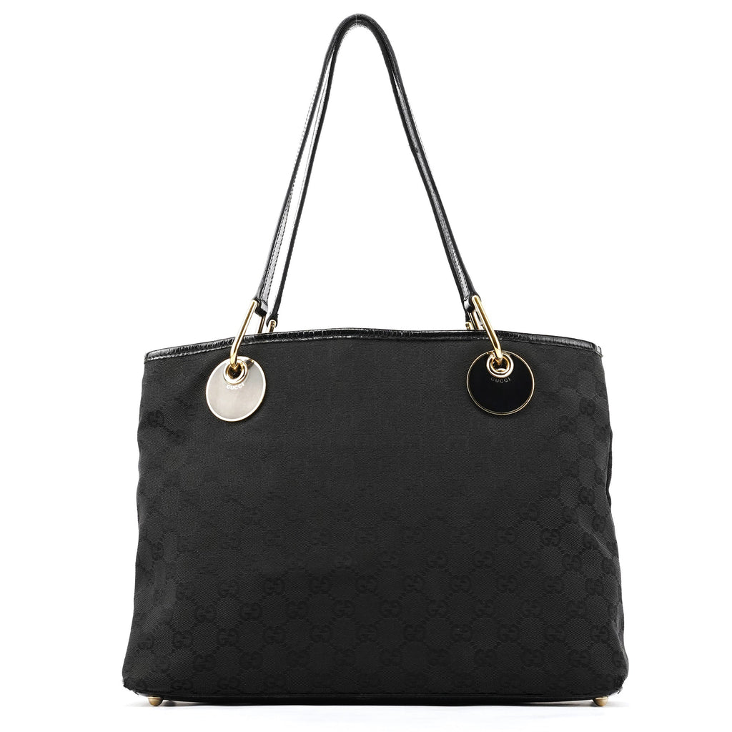 120837 Black GG Canvas Tote Bag