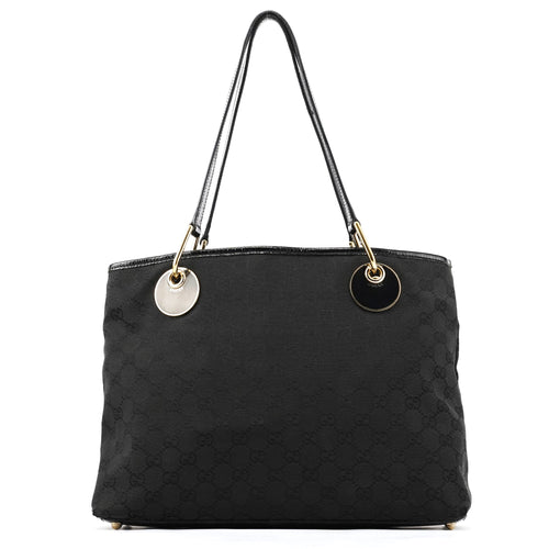 120837 Black GG Canvas Tote Bag